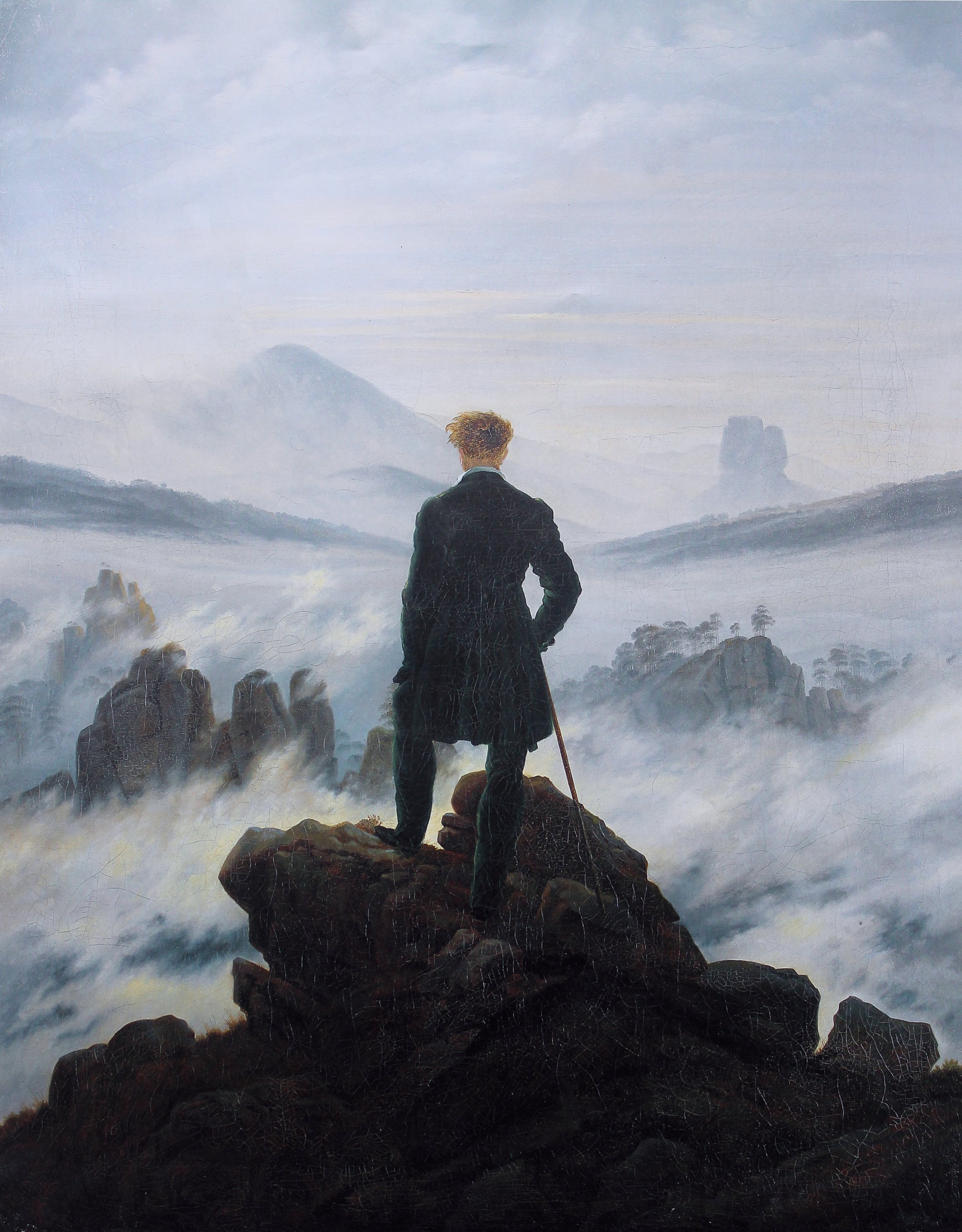 El caminante sobre el mar de nubes de Caspar David Friedrich
